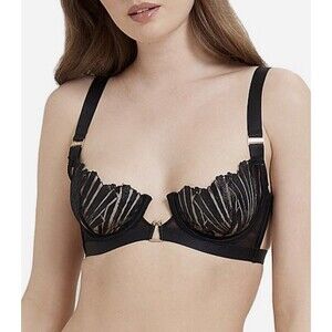 Bluebella Sofia Underwire Bra In Black Sz 34D New W/O Tags